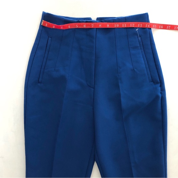 NWT Zara Cobalt Blue High-Waisted Trousers Size Medium - Picture 9 of 12